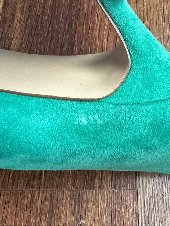 Nine West Green Suede Pointed-Toe Stiletto Pumps Size 8 - Picture 7 of 8